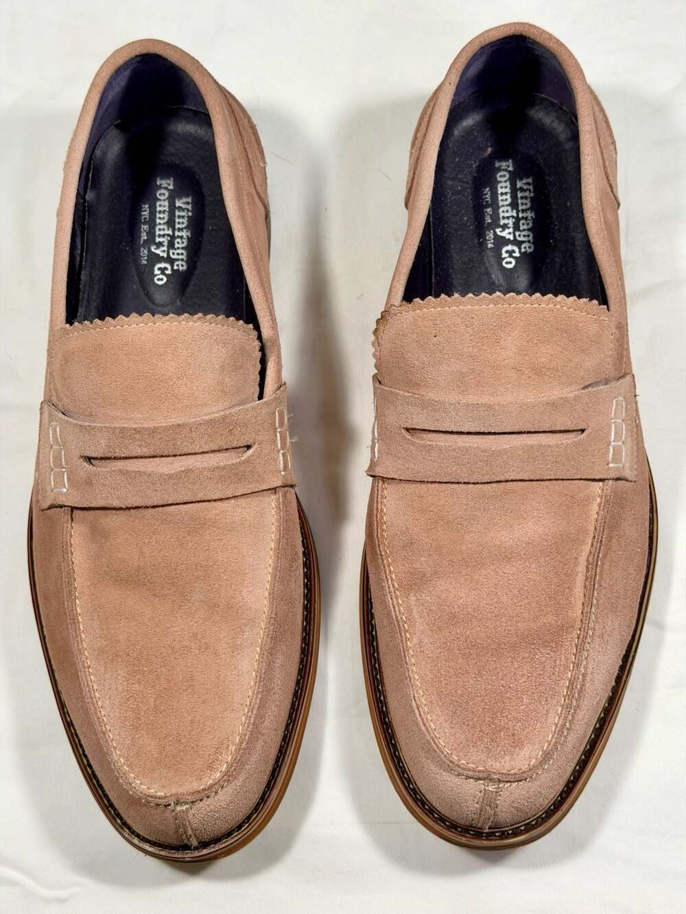 Vintage Foundry Co. Men's Rose Suede Penny Loafers size US 12 Style VF1166-SE - Picture 1 of 9